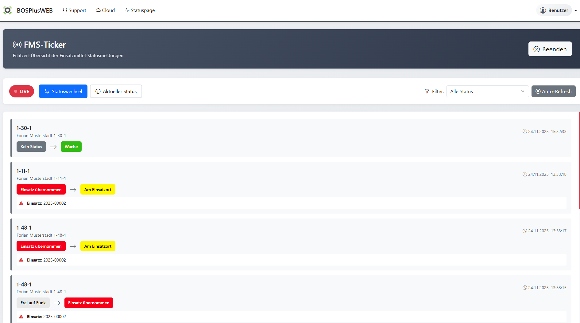 FMS-Ticker Screenshot